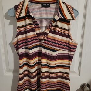 Lane Bryant Vibrant Striped Sleeveless Blouse